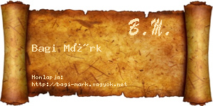 Bagi Márk névjegykártya
